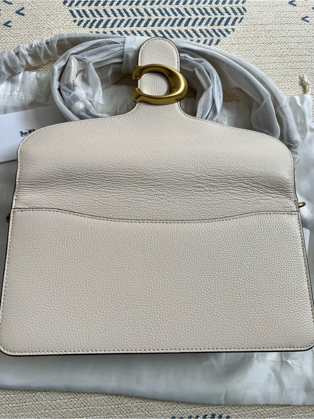 NWT COACH Leather TABBY 26 SHOULDER BAG IN CHALK - Picture 5 of 13